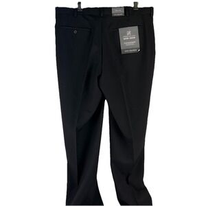 Vanheusen‎ Men's Black Pants Flex Waistband Premium Non-Iron  Size 36/38.